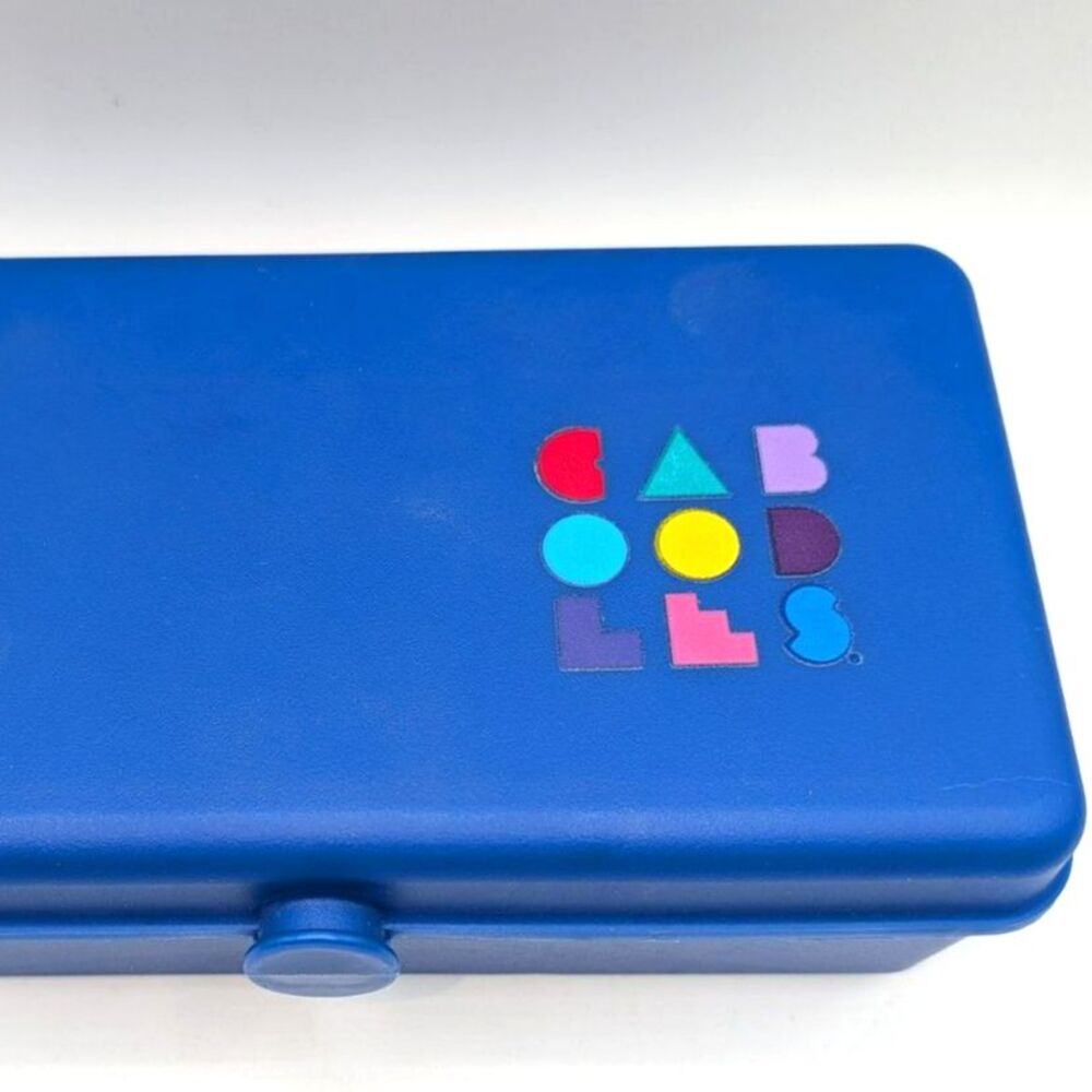 Retro/VTG Caboodle 80s/90s Blue Small Makeup Case Expandable Shelf 8"x 4"